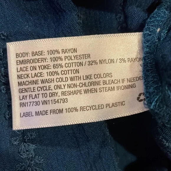 Knox Rose crochet boho teal tank - Picture 8 of 8